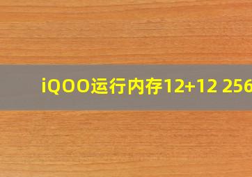 iQOO运行内存12+12 256GB